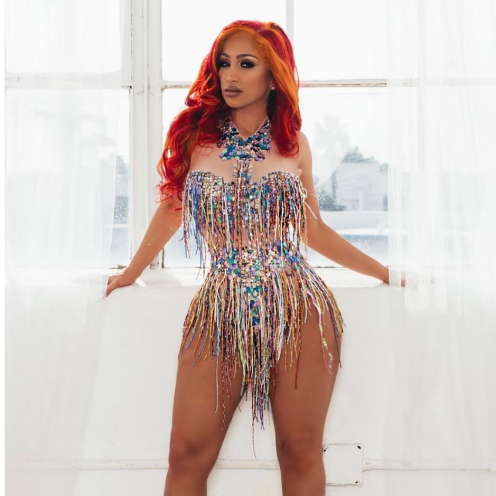 Angel Brinks Bad Mama Jama Fringe Dress